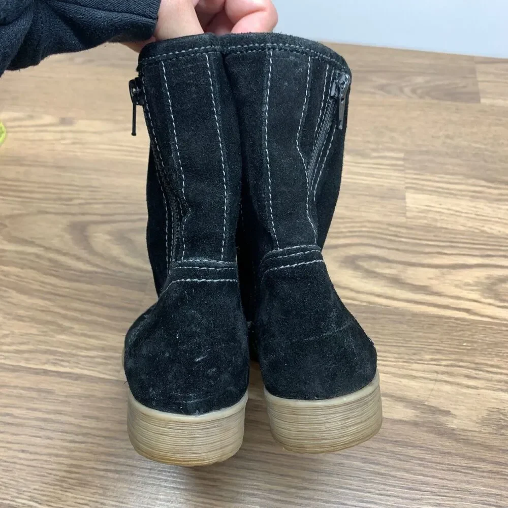 Roan Bed Stu Affair Combat Boots Distressed Grunge Black Leather Sz 6.5 Lace Up - Picture 7 of 12